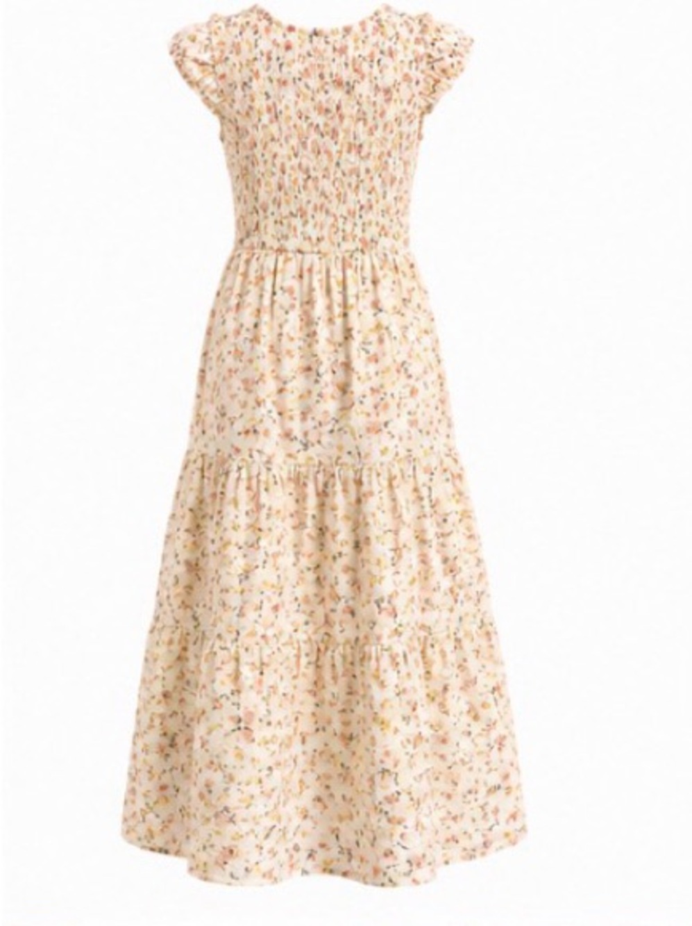 Million Colors Floral Smocked Tiered Midi Dress Medium NWT Cottagecore